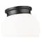 Z-Lite Gideon Flush Mount, 1-Light, 12.5 In.W x 15 In.H, Matte Black/Etched Opal 1945F12-MB - alternate 7